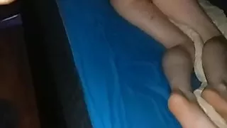 He masturbates showing his girlfriend