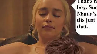 Sucking Emilia Clarke's Big Tits
