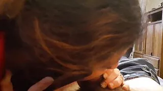 On the phone blowjob