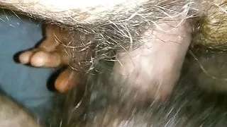 Scopata amatoriale alla pecorina in figa pelosa.