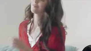 Seduced by a stunning brunette woman