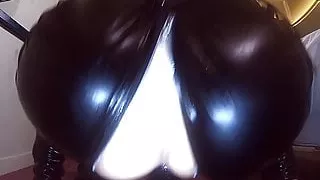 Milf getting fucked by her slave with a dildo