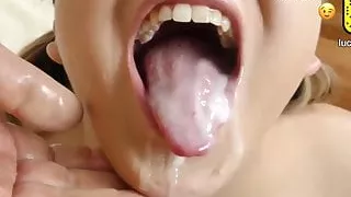 cute girl loves creamy cum