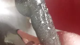 Big Black Rambone Anal - Shower Dgb Shelf Service