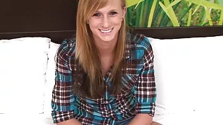 Brand New First Timer  Blonde Teen Gets Creampied