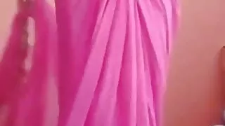 hot saree open