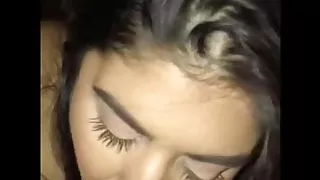 Friend of my ex giving me great blowjob, mouth full of cum