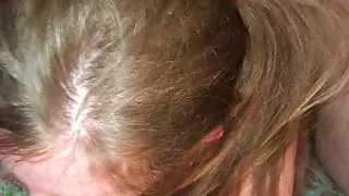 Redhead in all black swallows BBC