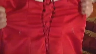 Red evening dress