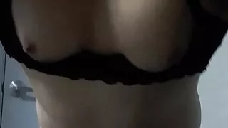 Crossdressing waiting to be pegged by a sexy women..