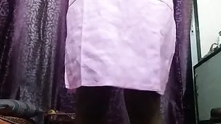 India Sissy cuckold locked in chastity