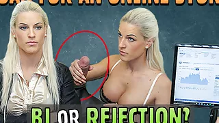 LOAN4K. Busty blonde Blanche gives herself to loan agent in