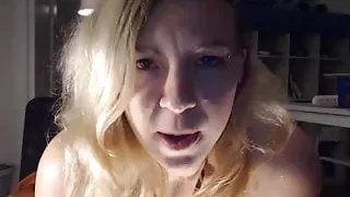 Slutty blonde gives best jerk off instruction ever