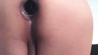 Glass bottle in my asshole