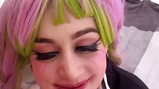 Mitsuri Kanroji Deep Sucking Dick Obanai Iguro and Fucking