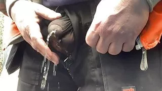 Peeing in my panties in the yard at work