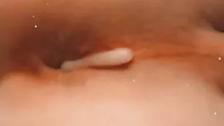 very hot femboy pushing a creampie