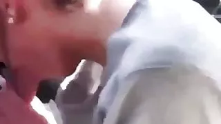 She swallows my cum in our family car