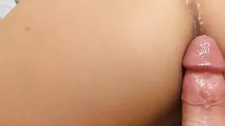 Had to cum on her asshole