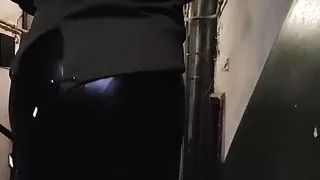 Husband Records on Camera how Wife in Tight Pants a Walk