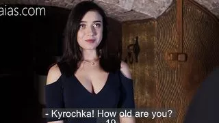 Cute girl slapped on the face and tits