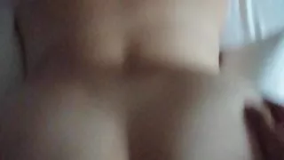 Fucking girlfriend doggy with buttplug