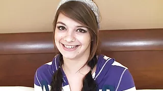 Cute Teen with Big Tits Rides a Big Dick and Gets a Facial