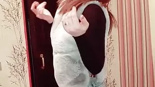 Aze Tiktok girl pantyhose feet