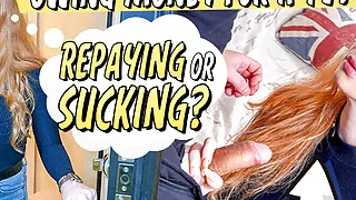 DEBT4k. Lovely chick Rose Wild buys a huge TV but cant pay