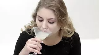 Premium Bukkake - Julie Red gulps 54 huge mouthful cum loads