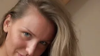 Brunette chick shows off and masturbates a bit