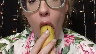 ASMR banana eating