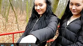 Public Agent Real Twins stopped on the street