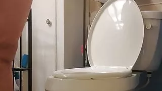 Baden, Badezimmer, Runterholen, Latino, Muskel, Piercing