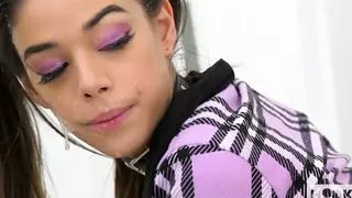 Hot teen brunette Harmony Wonder gets her ass fucked