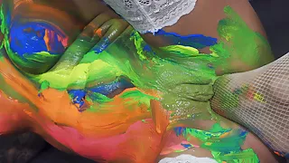 Rainbow Pantyhose Jessica - Queensnake.com - Queensect.com