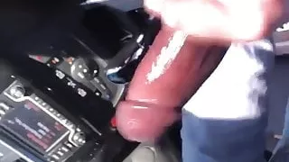 Gettin jacked off while in the car