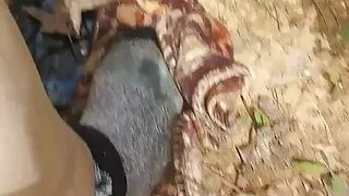 She was horny so we hit the woods