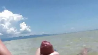 Blonde Beach Slut Fucks and Sucks Boyfriend on Beach