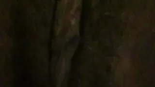 girl plays with her hairy juicy black pussy