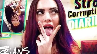 Scheming lesbian seduced her str8 bff 0n cam