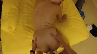 She sucks fucks YOU then doggystyle pounding & cum on ass