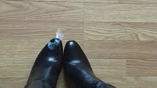 Cumming on my own burberry boots