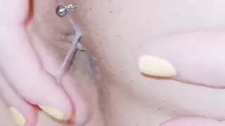 Dirty slut wife fingers pussy