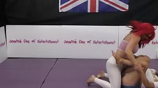 BRA & PANTIES MATCH (STRIP WRESTLING) - Loser gets Diapered