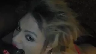 TS Melanya suck black dick