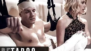 PURE TABOO Stepmom Helped Injured Step Son Pleasure Himself