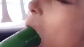 Cucumber blow job