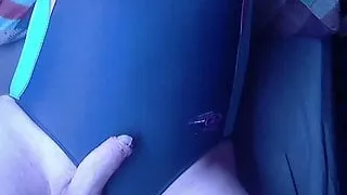 jerk off in the neighbour's swimsuit