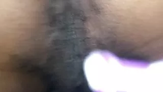 Ebony trying anal